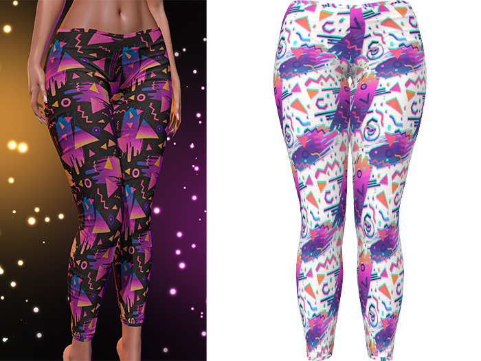 Kore Leggings 2.0 [80s Swirl] - Maitreya Lara + LaraX • Petite + PetiteX • Legacy • Reborn Pants