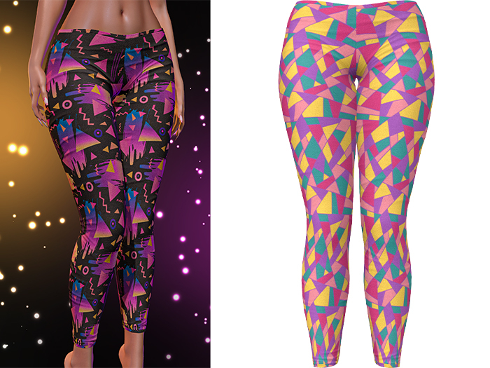Kore Leggings 2.0 [80s Girly Geo] - Maitreya Lara + LaraX • Petite + PetiteX • Legacy • Reborn Pants