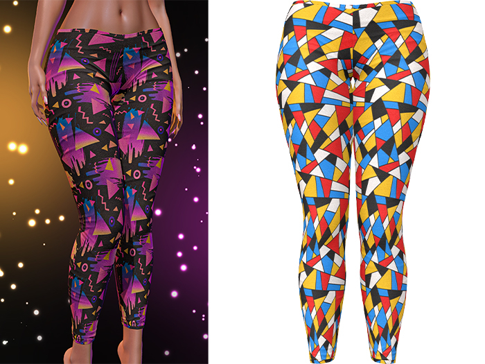 Kore Leggings 2.0 [80s Retro Geo] - Maitreya Lara + LaraX • Petite + PetiteX • Legacy • Reborn Pants