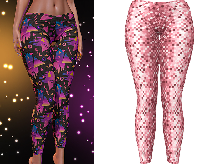 Kore Leggings 2.0 [80s Pink Pixel] - Maitreya Lara + LaraX • Petite + PetiteX • Legacy • Reborn Pants