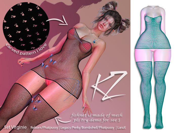 KZ Dress & stockings Virginie Aqwa