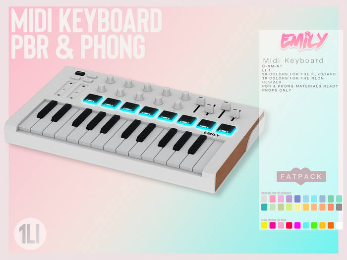 Emily - Midi Keyboard - 20 Colors - Fatpack