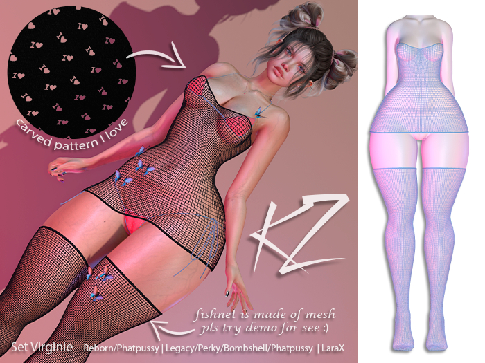 KZ Dress & stockings Virginie Sky