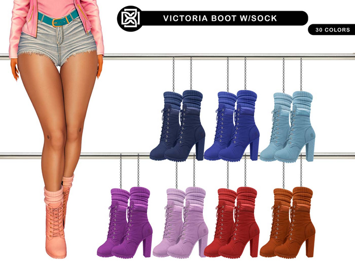 Addams - Victoria Boot with Sock #FATPACK