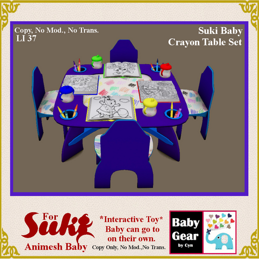Suki Baby Play Table - INT Crayon Table (Boxed)