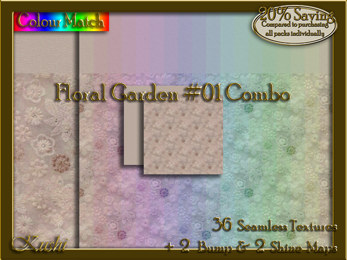 Floral Garden #01 COMBO Texture Bundle