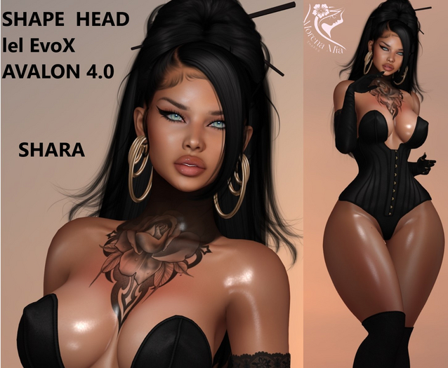 SHARA SHAPE HEAD EvoX AVALON 4.0 Lelutka (Maitreya, Larax, Legacy, Legacy Bombshell, Reborn, Erika, Belleza Gen.X Curvy)