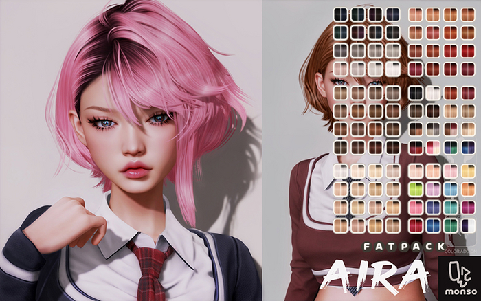 [monso] Aira Hair /Fatpack