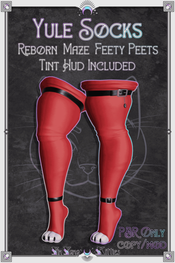 {YYK} Yule Socks - Reborn Maze Feety High - Unpack HUD