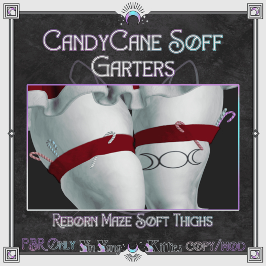 {YYK} CandyCane Soff Garters - Reborn Maze - Unpack HUD