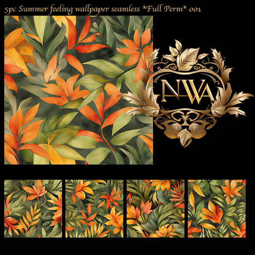5pc PBR Summer feeling wallpaper seamless *Full Perm* 001