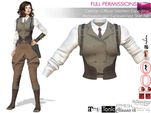 Full Perm Steampunk Officer Shirt And Vest And Tie - Maitreya 5.3 LaraX Ebody Reborn Legacy Belleza Slink Tonic Classic