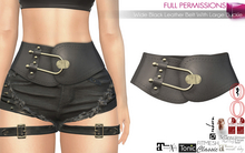 Full Perm Wide Black Leather Waist Belt - Maitreya 5.3 LaraX Ebody Reborn Legacy Belleza Slink Tonic Classic Avatars