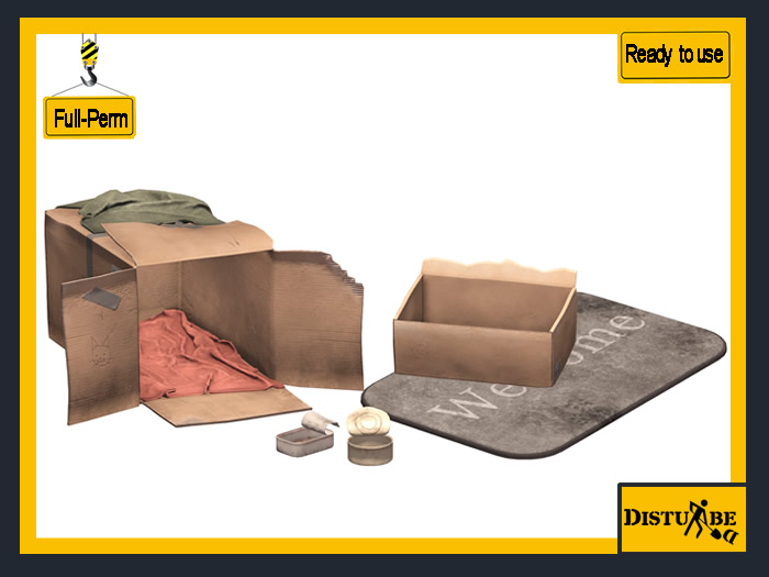 ::DisturbeD:: Stray Cat House Boxes - FULL PERM MESH