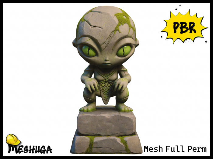 Meshuga PBR Arcane Starborn Stone Statue FULL PERM MESH