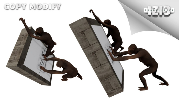 Chimpanzee Figure Set with Customizable Board Mesh - Copy & Modify