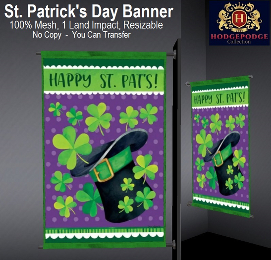 Saint Patrick's Day Banner (Style F)