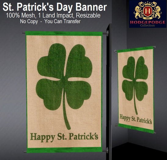 Saint Patrick's Day Banner (Style H)
