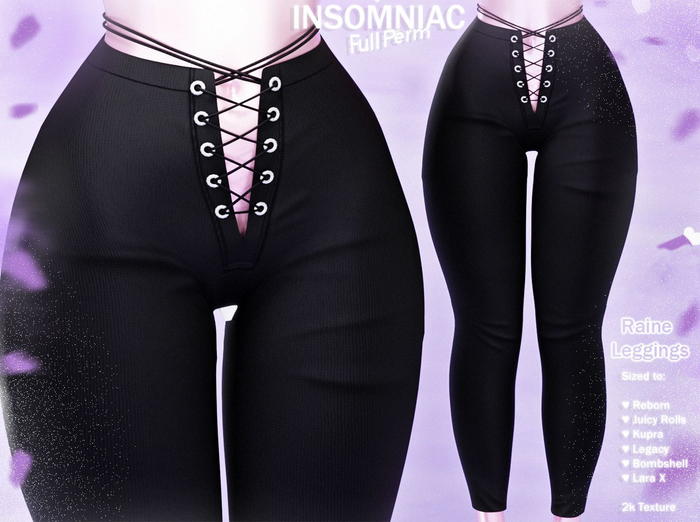'INSOMNIAC' - Raine Leggings {Full Perm}