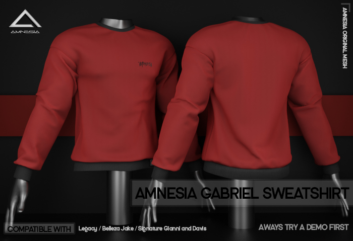# AMNESIA - Gabriel Sweatshirt - Red