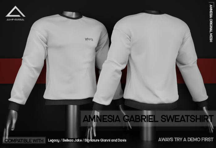 # AMNESIA - Gabriel Sweatshirt - White