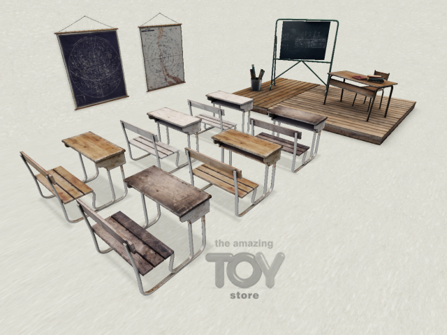 1 ionic : Teacher Scene - Rare + Desks + Boards