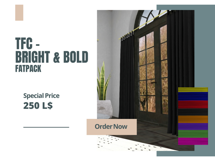 TFC - Bright & Bold Curtains Fatpack 
