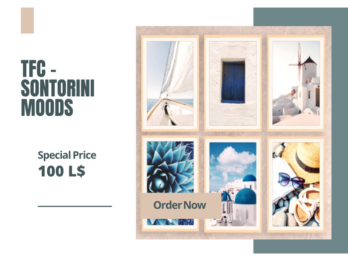 TFC - Santorini Moods Framed Poster Set 