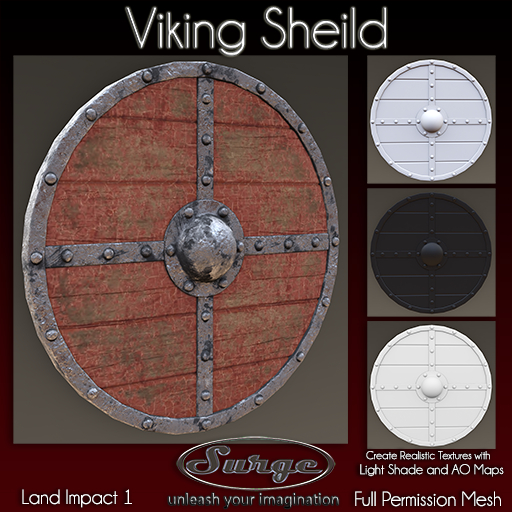 Viking Shield - Original Full Permission Mesh