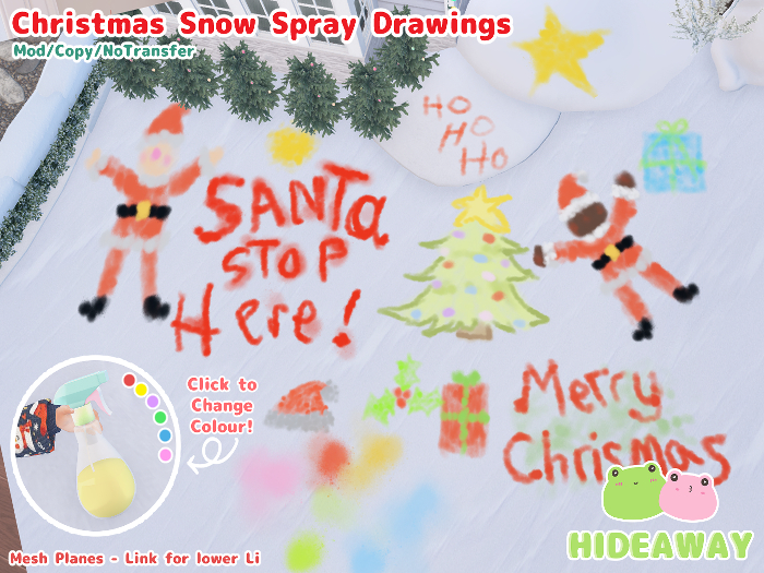 [Hideaway] Christmas Snow Spray Drawings