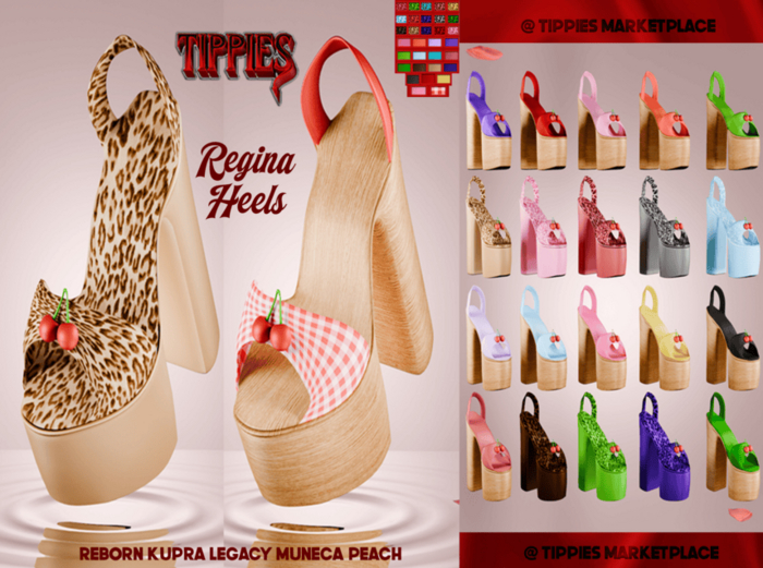TIPPIES. Regina Heels FATPACK