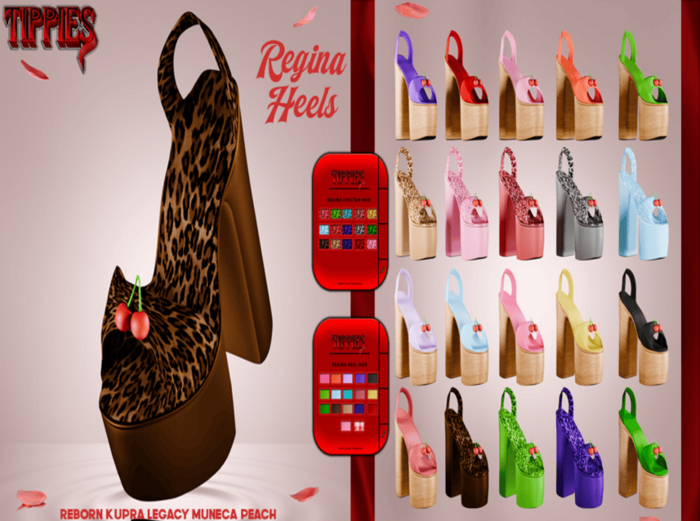 TIPPIES. Regina Heels In Cheetah Brown