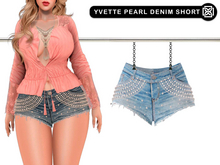 Addams - Yvette Pearl Denim Shorts #35 