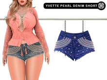 Addams - Yvette Pearl Denim Shorts #18