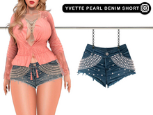 Addams - Yvette Pearl Denim Shorts #32