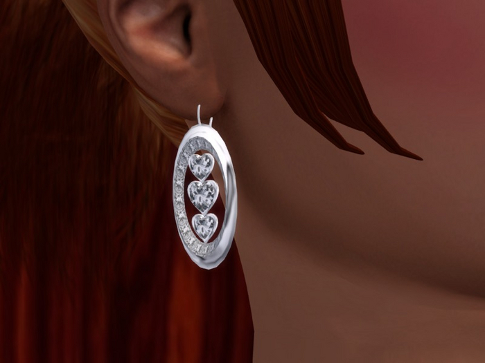 TM I Love You Pendant Earrings - Color Change - Resize - Brightness