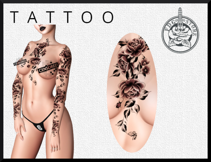 FDG store  tattoo rose new[2K]