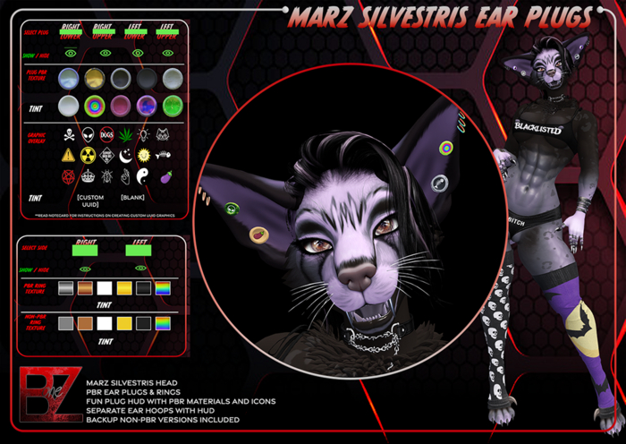 {B1Z} SILVESTRIS EAR PLUGS RINGS