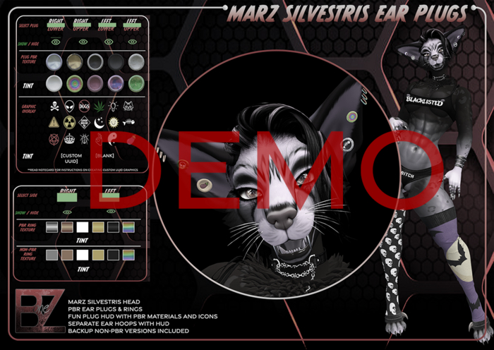 {B1Z} SILVESTRIS EAR PLUGS RINGS DEMO