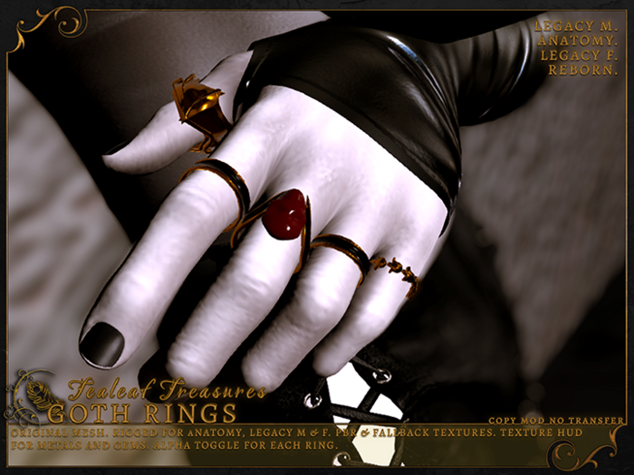 Tealeaf Treasures - Goth Rings