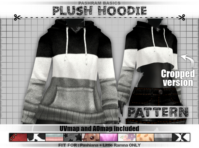 PashRam - Plush Hoodie - Color Block'n Cute