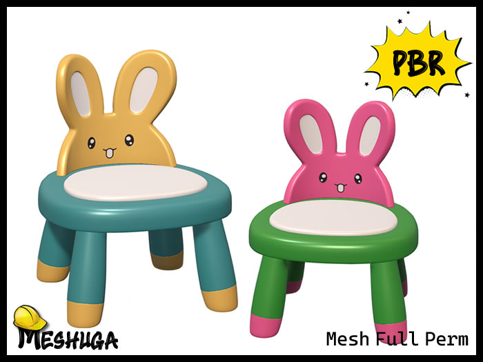 Meshuga PBR Easter Bunny Kids Chair FULL PERM MESH