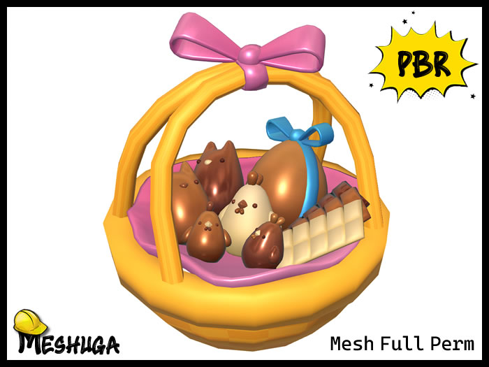 Meshuga PBR Easter Kawaii Chocolates Basket FULL PERM MESH 