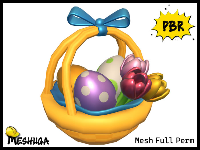 Meshuga PBR Easter Kawaii Eggs Basket FULL PERM MESH 