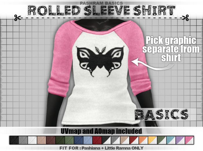 PashRam - Rolled Sleeve Shirt - Basic