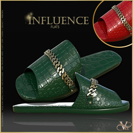 .:VEX.: Influence Flats : RED (Add/Wear to Unpack)
