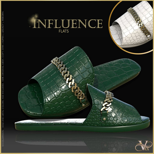 .:VEX.: Influence Flats : IVORY (Add/Wear to Unpack)