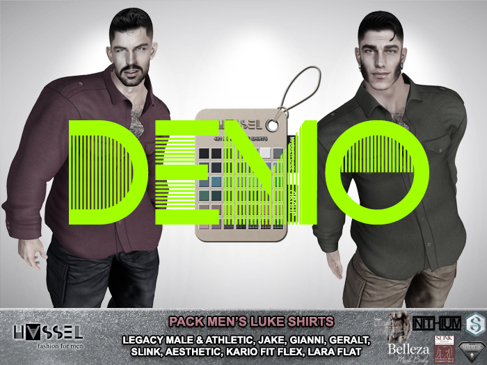 (HASSEL) DEMO MEN'S LONG SLEEVE SHIRTS LEGACY MALE & ATHLETIC, KARIO FIT & FLEX, JAKE, GIANNI, AESTHETIC, SLINK 481 