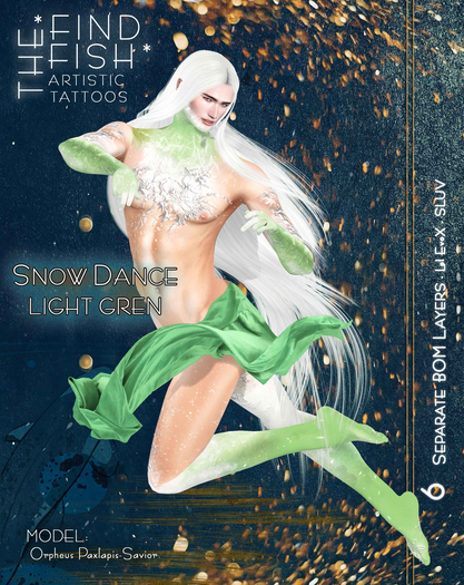 *Find the Fish* - Snow Dance - Light Green