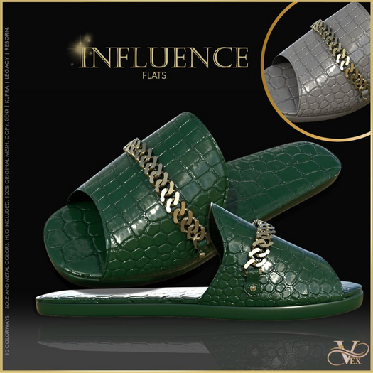 .:VEX.: Influence Flats : GRAY (Add/Wear to Unpack)